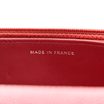 Chanel Caviar Quilted Wallet on Chain WOC Red 7 of 14