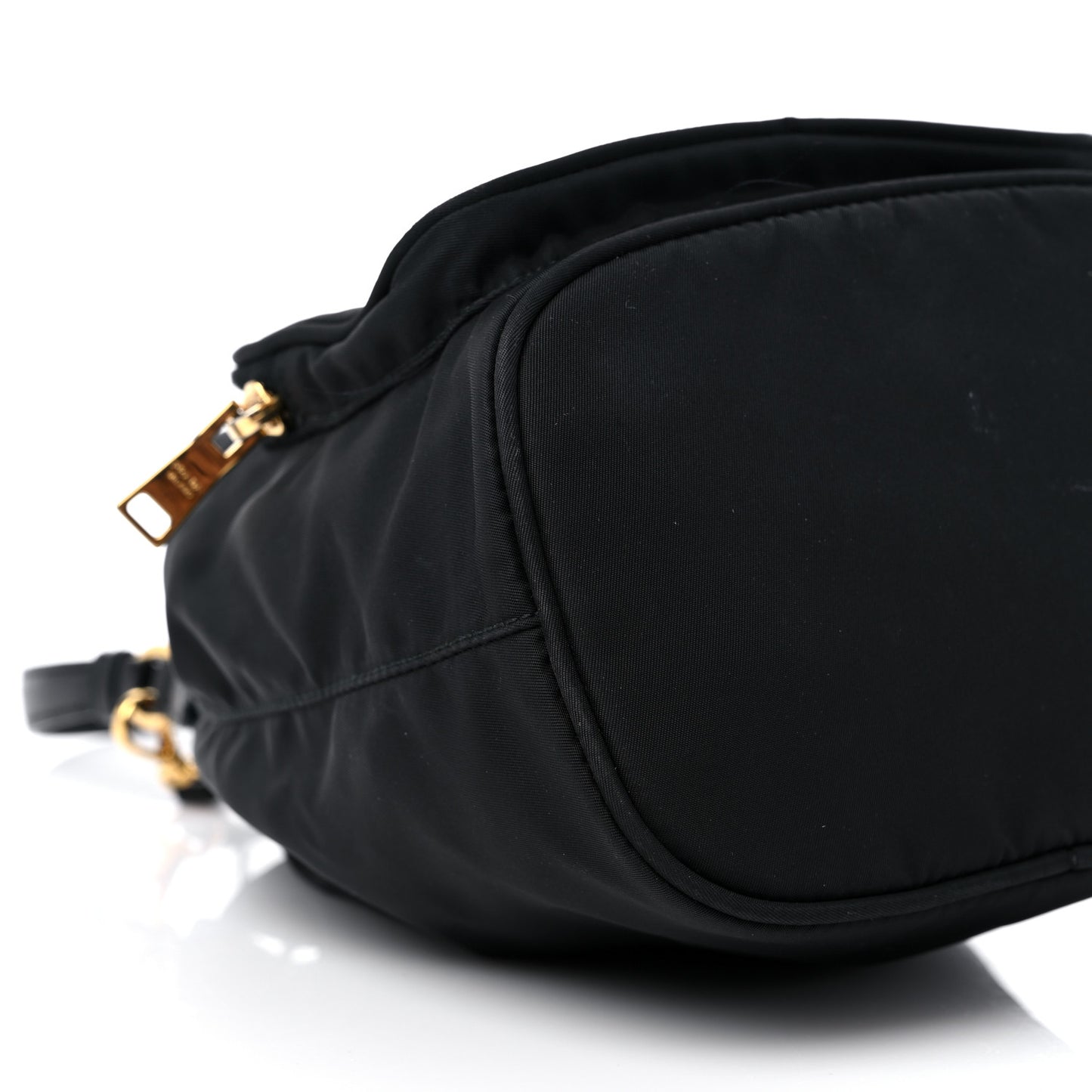 Re-Nylon Duet Drawstring Shoulder Bag Black