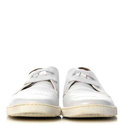 Hermes Lambskin Mens Lace Up Sneakers 41 White 2 of 12