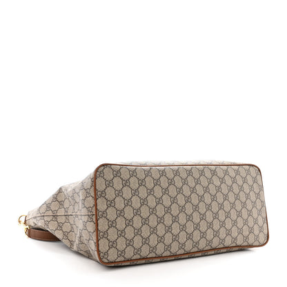 Gucci Soft GG Supreme Monogram Medium Crossbody Tote Beige Cuir 4 of 13