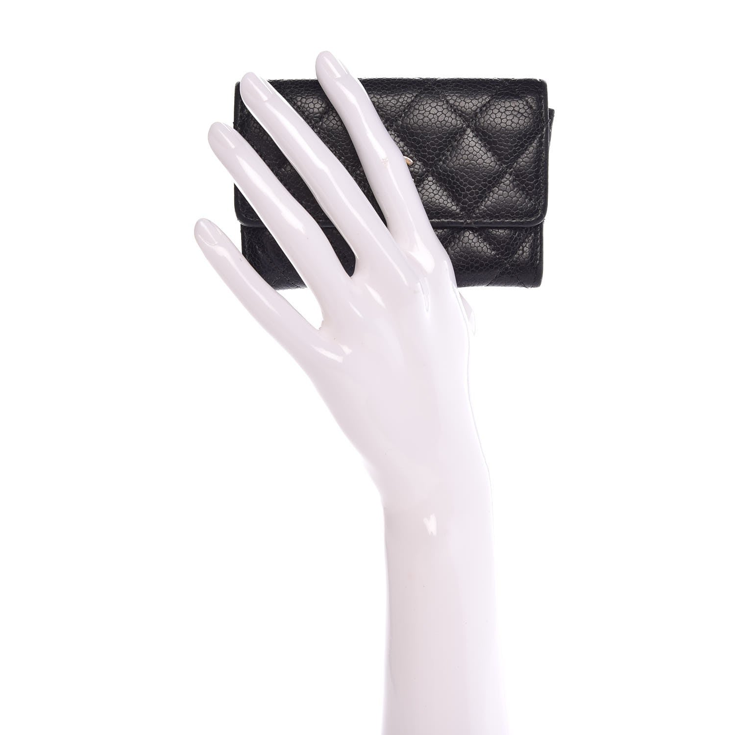 Chanel Caviar Quilted Flap Card Holder Black 2 of 9