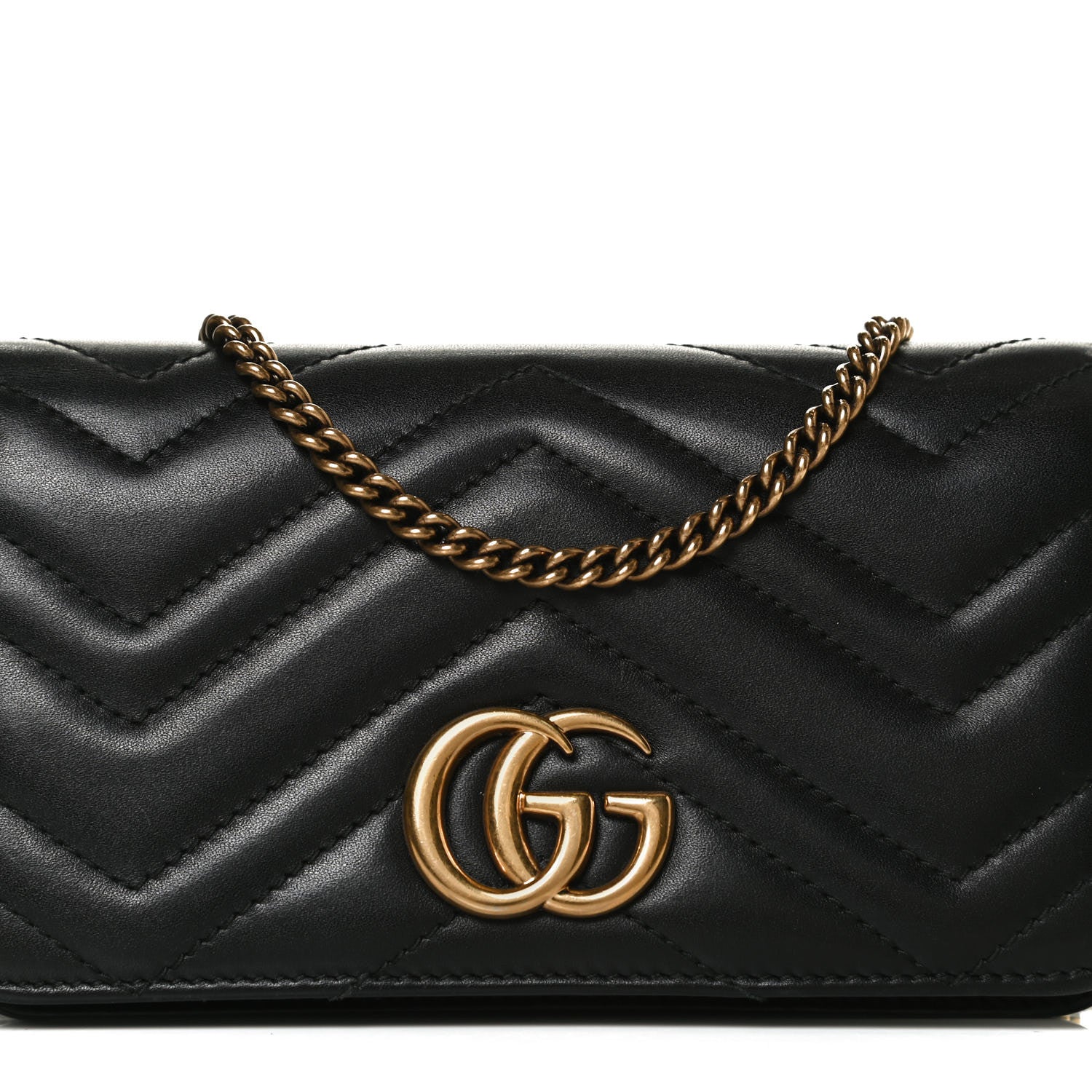 Gucci Calfskin Matelasse GG Marmont Mini Bag Black 7 of 12
