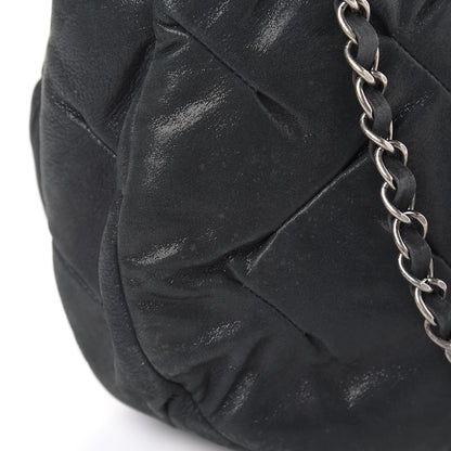 Chanel Iridescent Calfskin Glint Flap Black 14 of 15