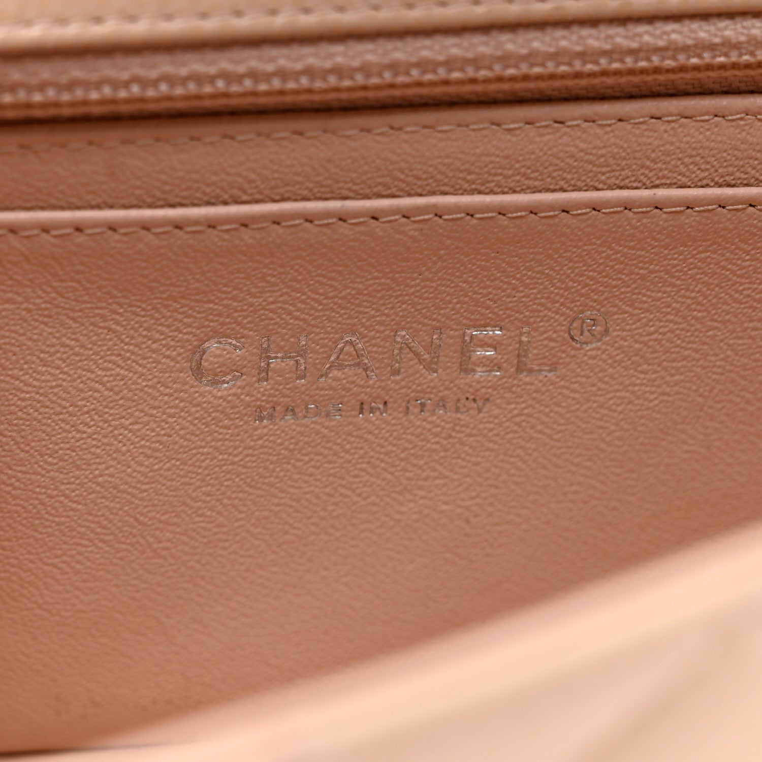 Chanel Caviar Quilted Mini Rectangular Flap Light Beige 6 of 12