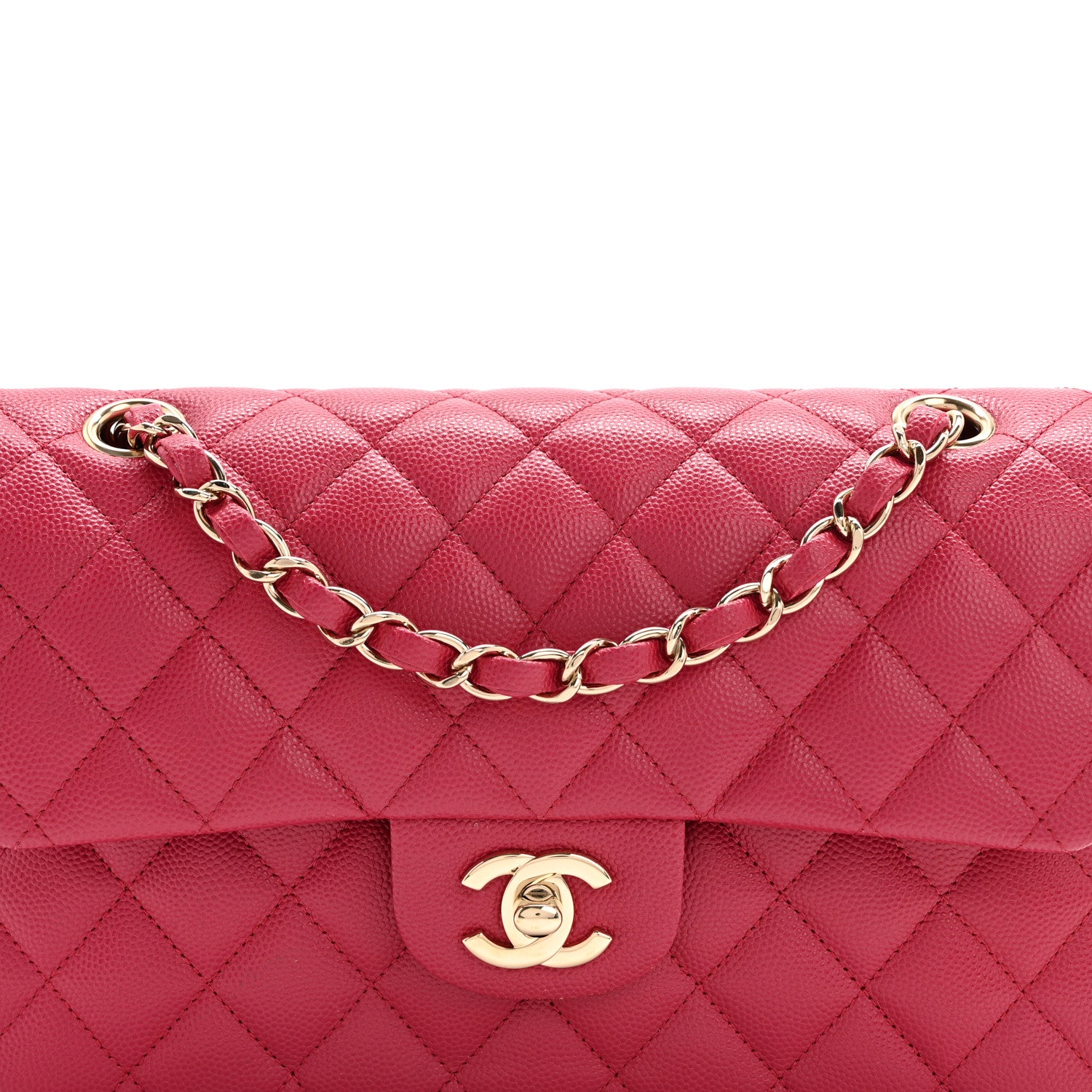 Chanel Caviar Quilted Small Double Flap Dark Pink 8 of 11