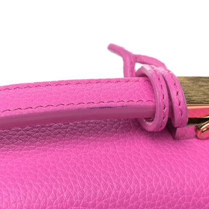 Balenciaga Grained Calfskin Le Dix Mini Soft Cartable Rose Fluo 14 of 16