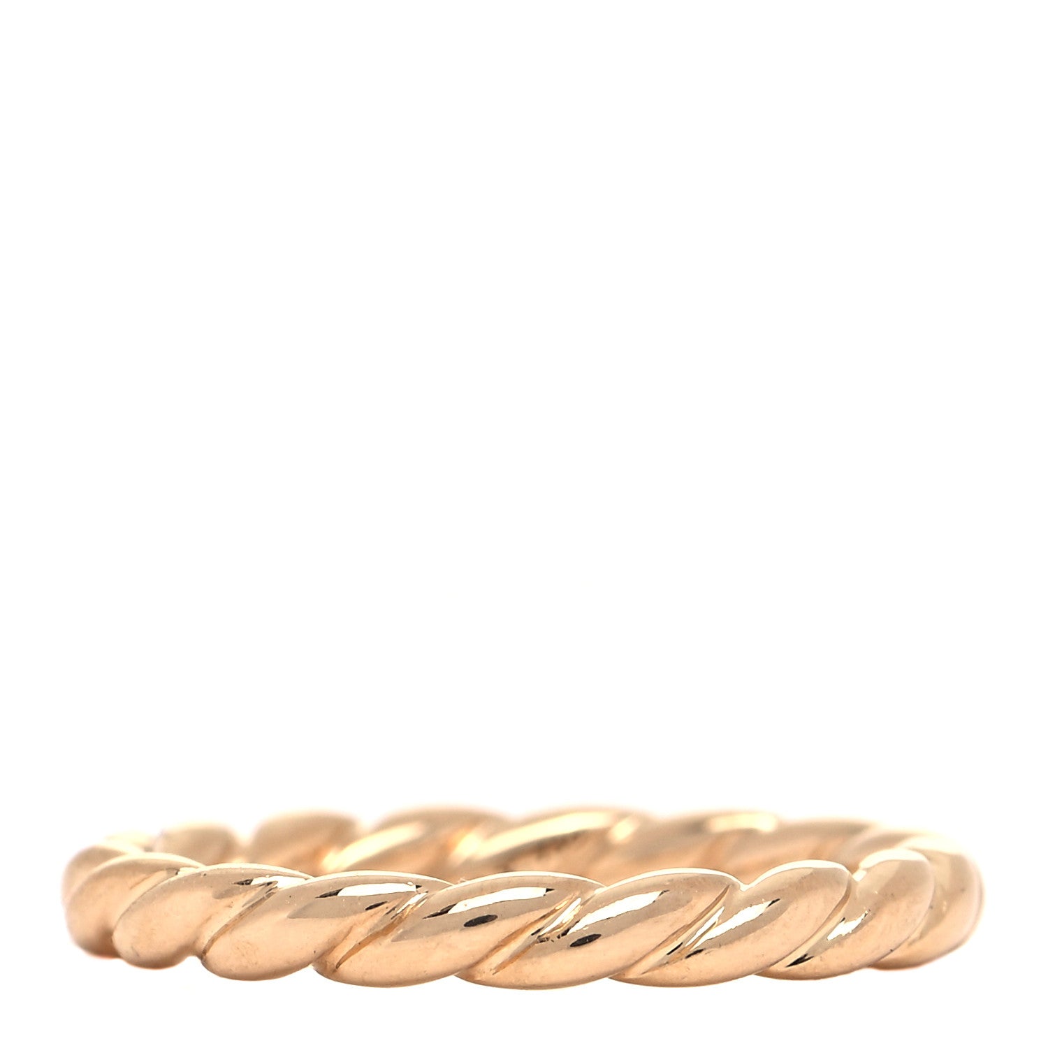 David Yurman 18K Yellow Gold 2.7mm Pave Flex Ring 49 4.75 3 of 4