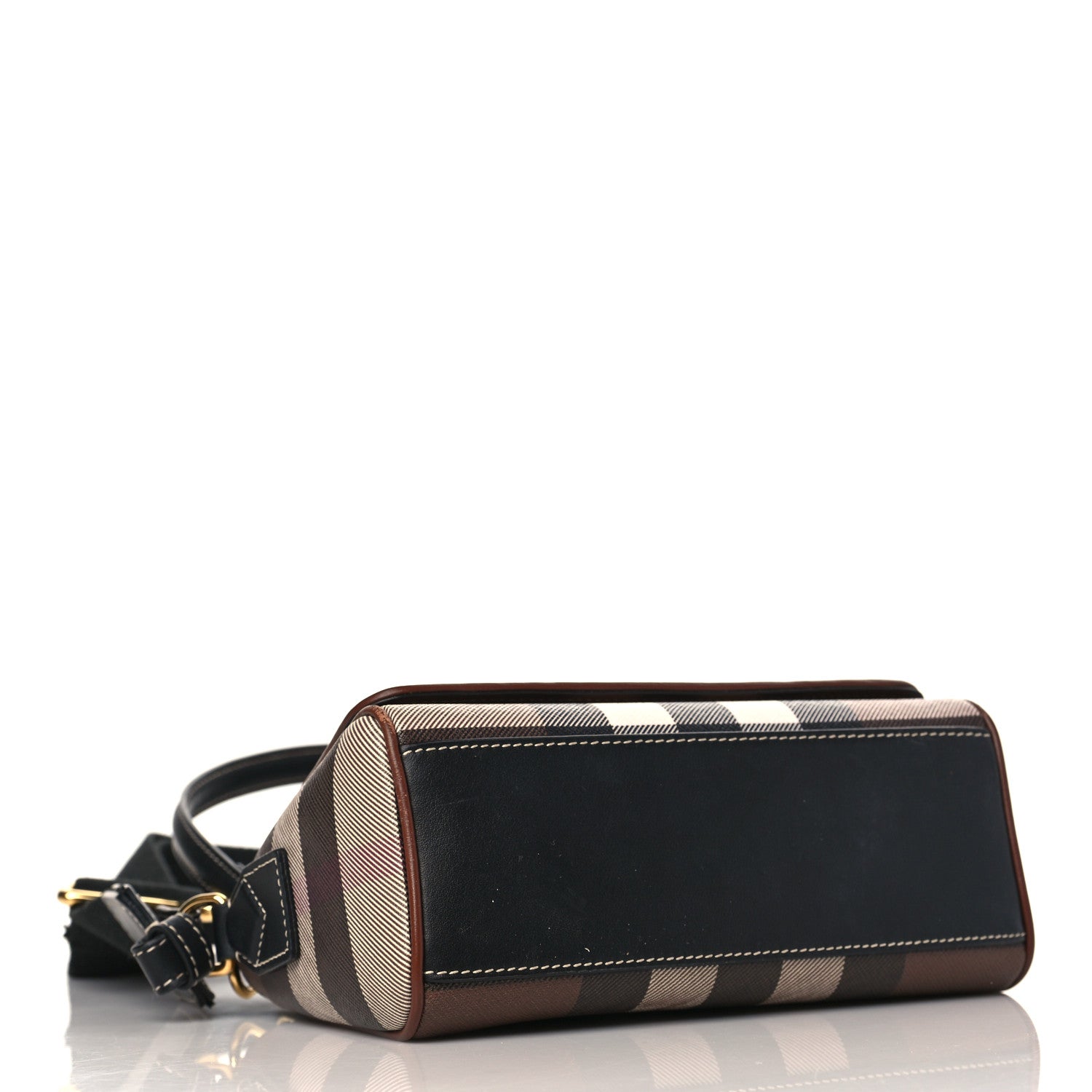 Burberry E-canvas Check Dorset Crossbody Dark Birch Brown 4 of 8