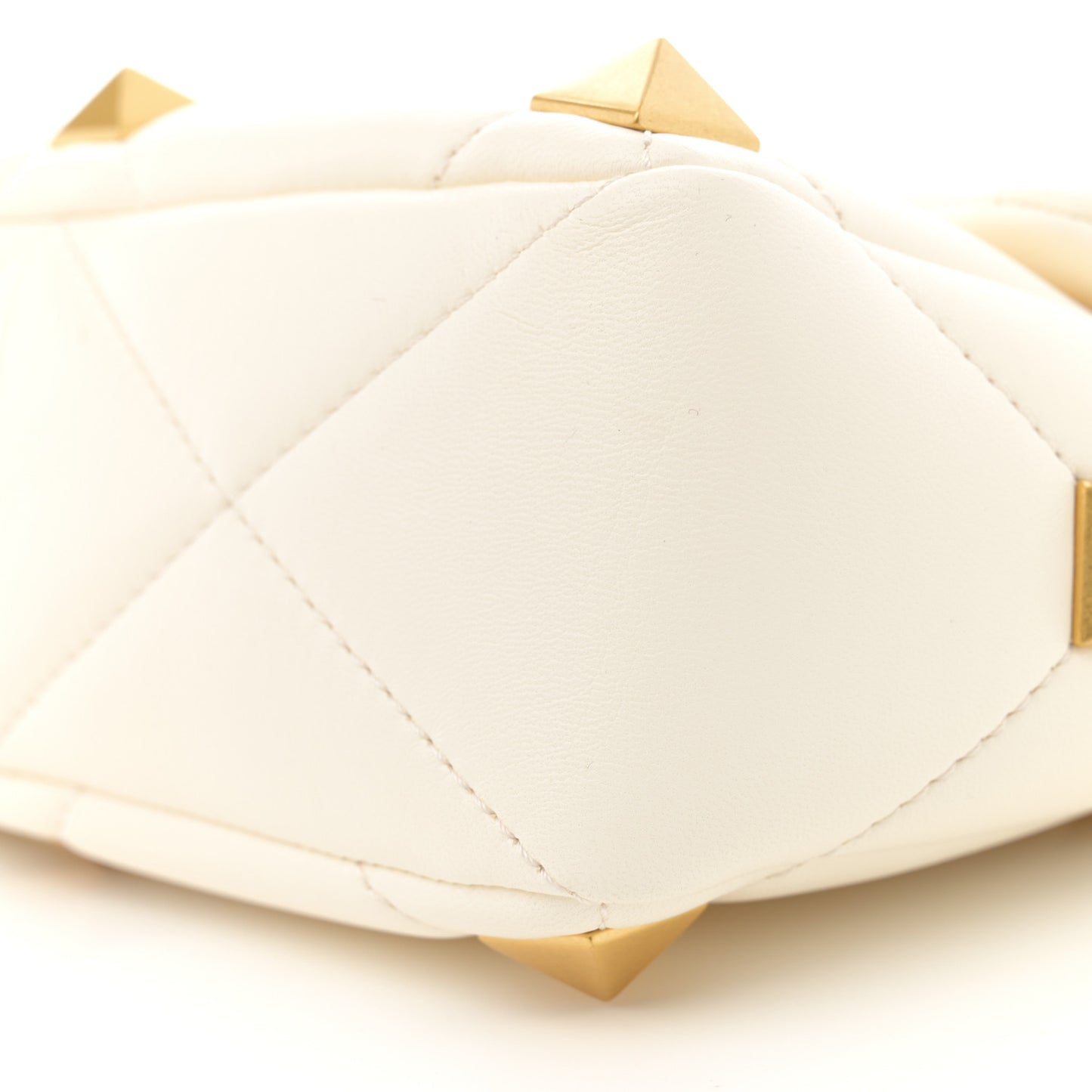 Nappa Medium Roman Stud Shoulder Bag Ivory