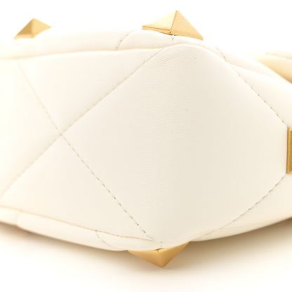 Valentino Garavani Nappa Medium Roman Stud Shoulder Bag Ivory 9 of 10