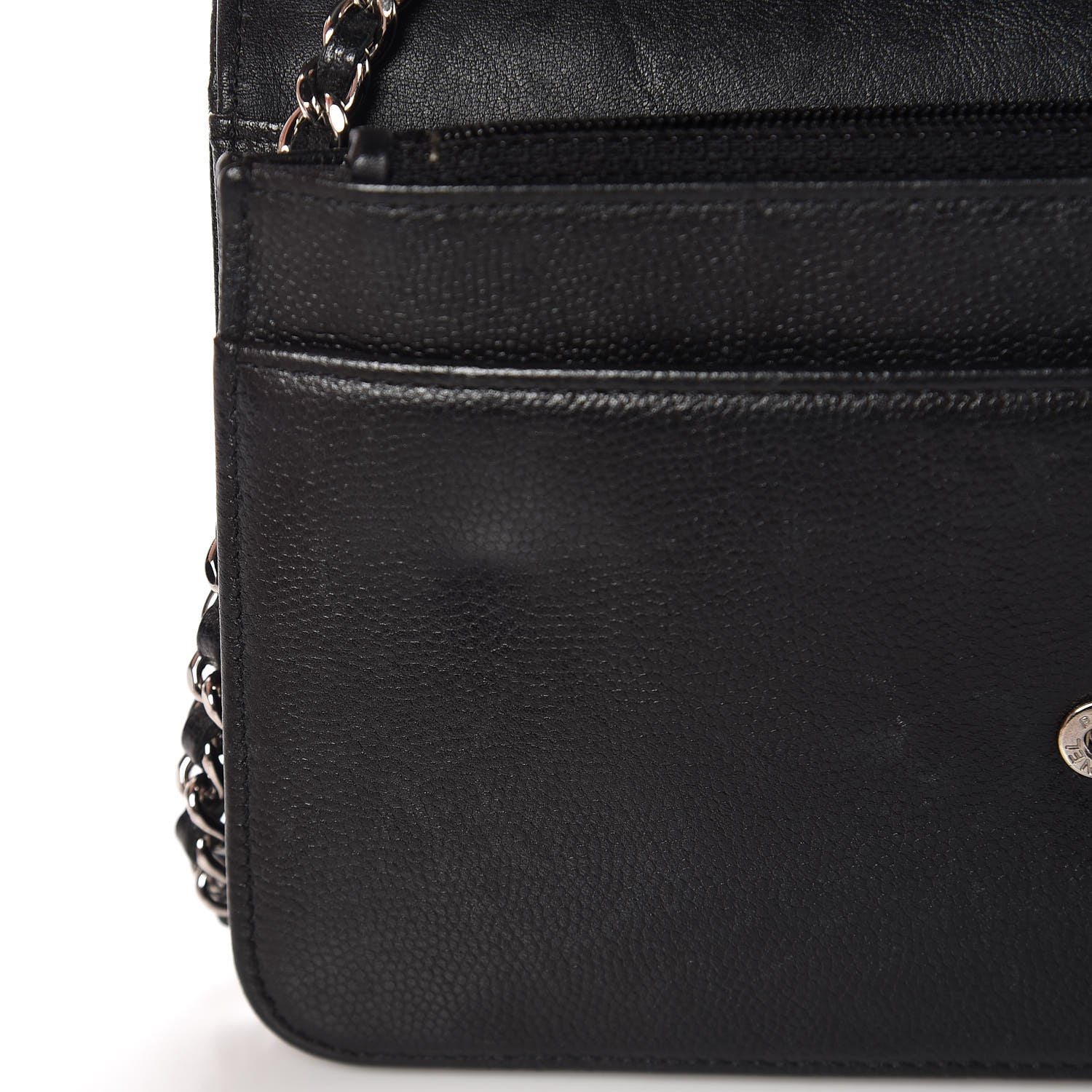 Chanel Caviar Sevruga Wallet On Chain WOC Black 10 of 22