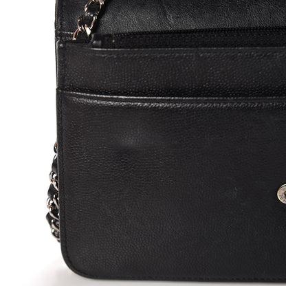 Chanel Caviar Sevruga Wallet On Chain WOC Black 10 of 22