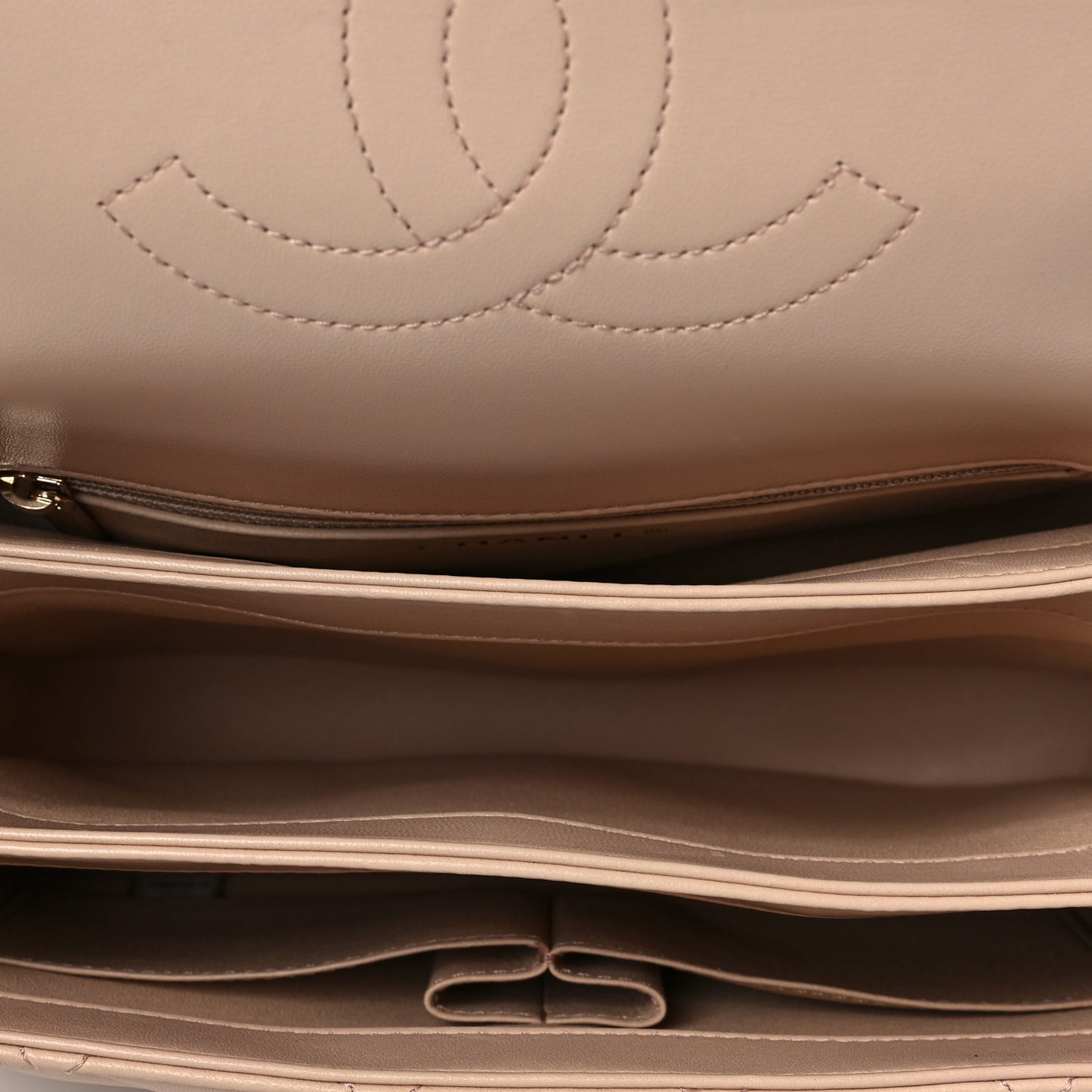 Lambskin Quilted Small Trendy CC Dual Handle Flap Bag Light Beige