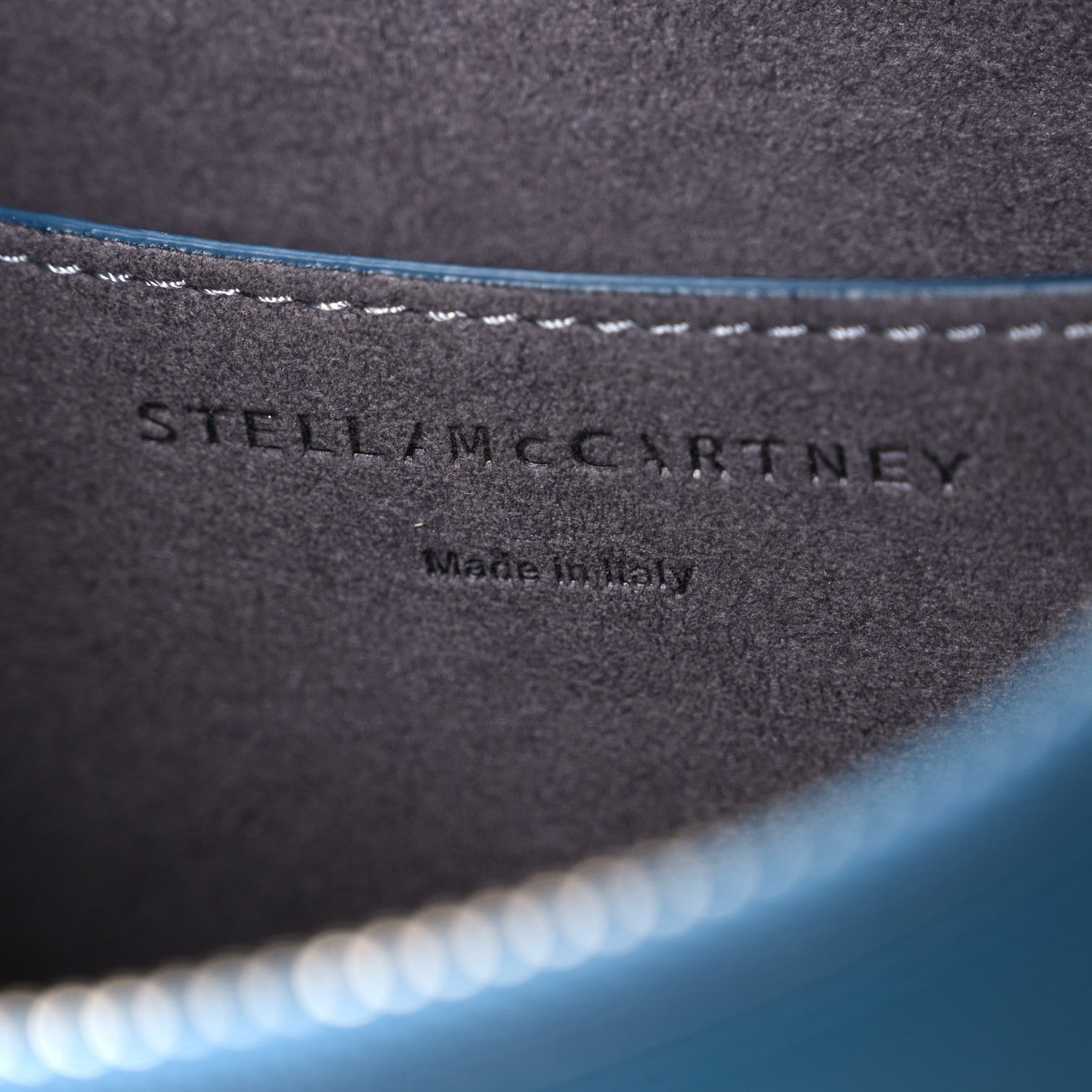Stella McCartney Eco Alter Nappa Perforated Logo Small Hobo Teal 6 of 9