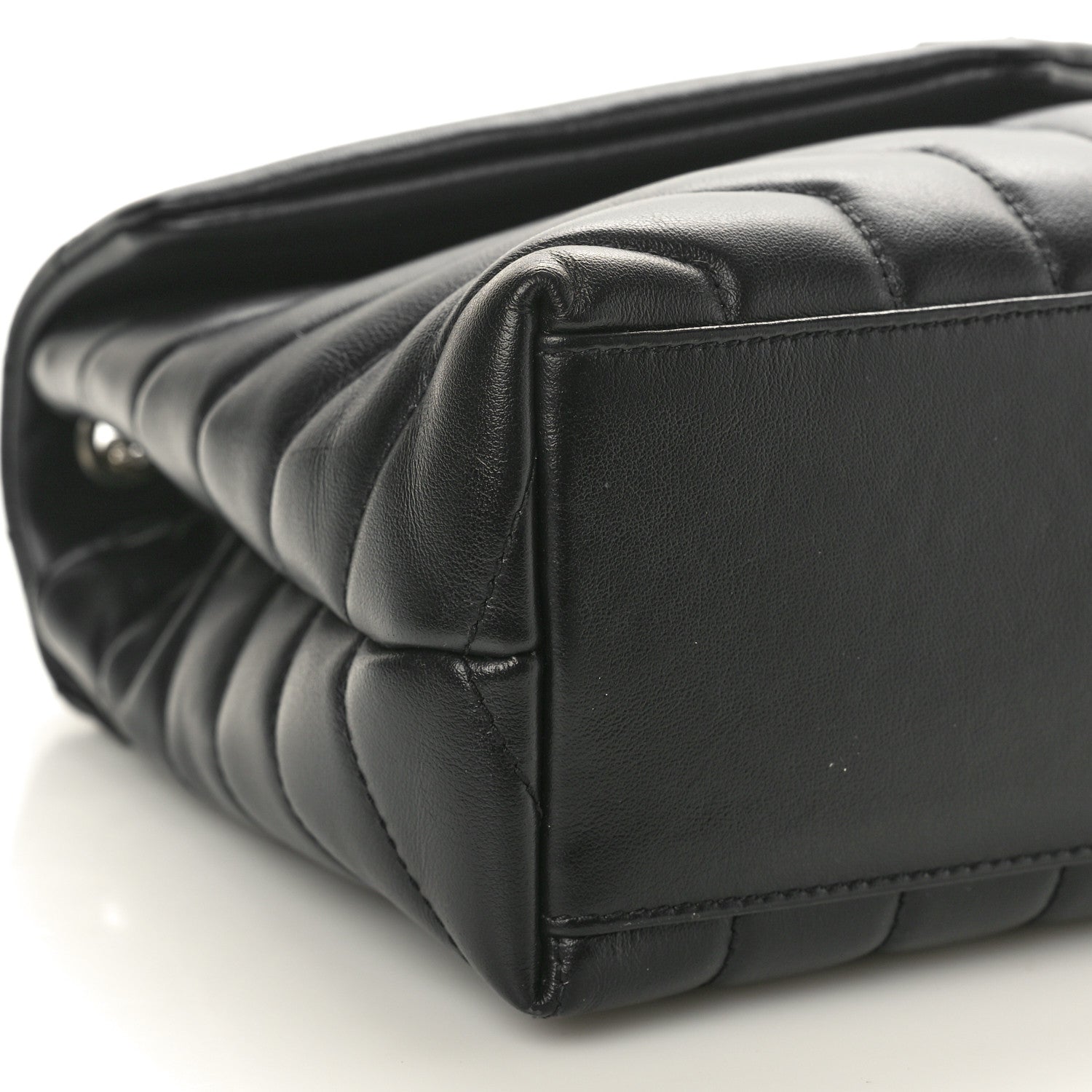 Saint Laurent Calfskin Y Quilted Monogram Small Loulou Chain Satchel Black 8 of 10