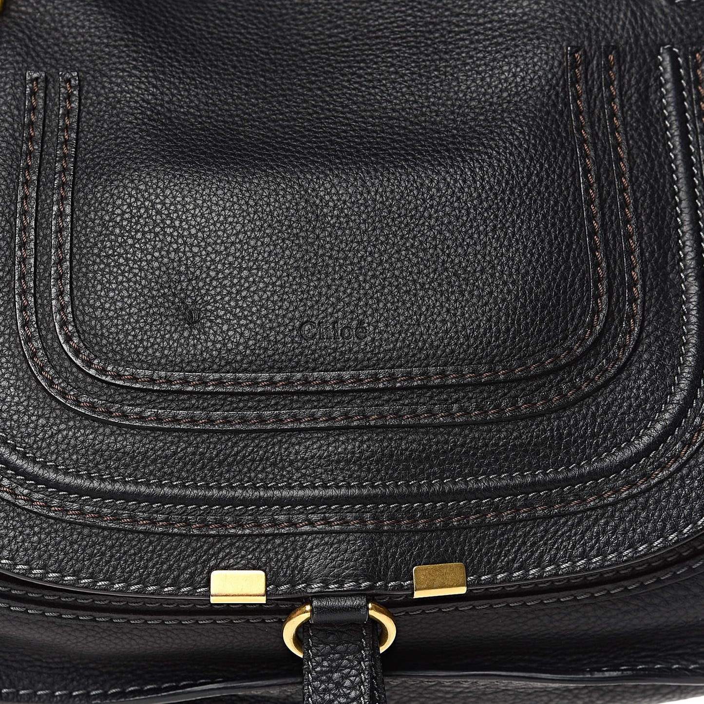 Calfskin Medium Marcie Satchel Black