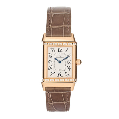 Jaeger-LeCoultre 18K Rose Gold Diamond 23mm Reverso Classic Duetto Manual Winding Watch Q2562402 3 of 7