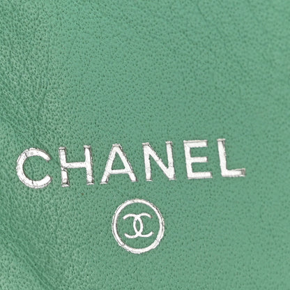 Chanel Patent Quilted Yen Wallet Turquoise 6 of 14