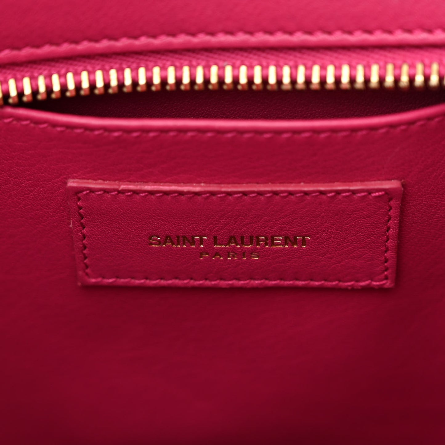 Calfskin Small Classic Y Cabas Fuchsia