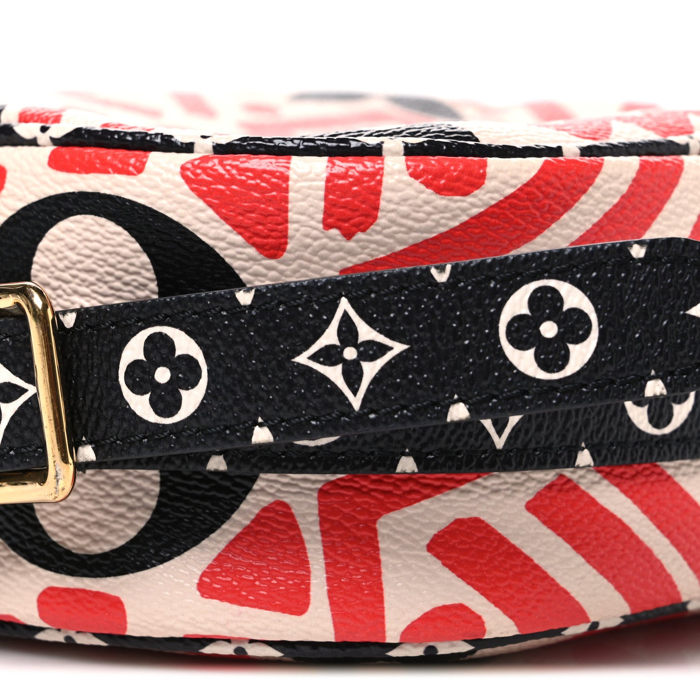 Monogram Giant Crafty Boite Chapeau Souple PM Creme Rouge Black