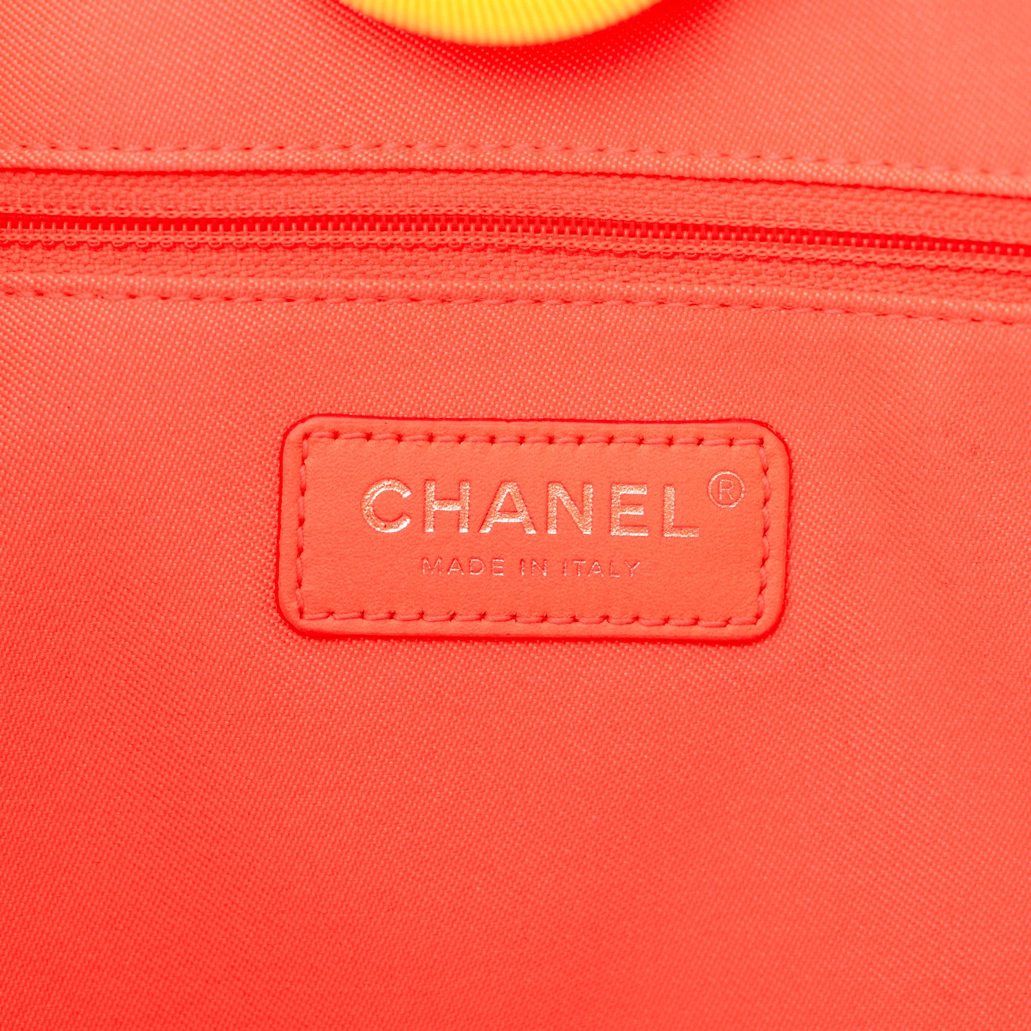 Chanel Mixed Fibers Small Deauville Tote Yellow Orange 6 of 10