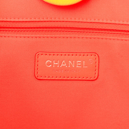 Chanel Mixed Fibers Small Deauville Tote Yellow Orange 6 of 10