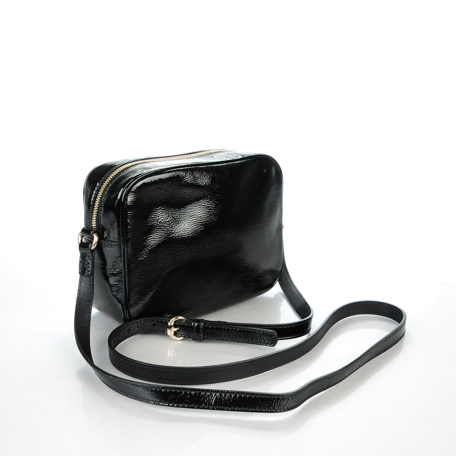 Gucci Soft Patent Small Soho Disco Bag Black 3 of 7