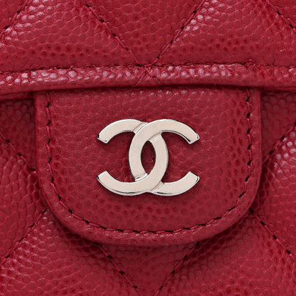 Chanel Caviar Quilted Medium Flap Wallet Dark Pink 9 of 11