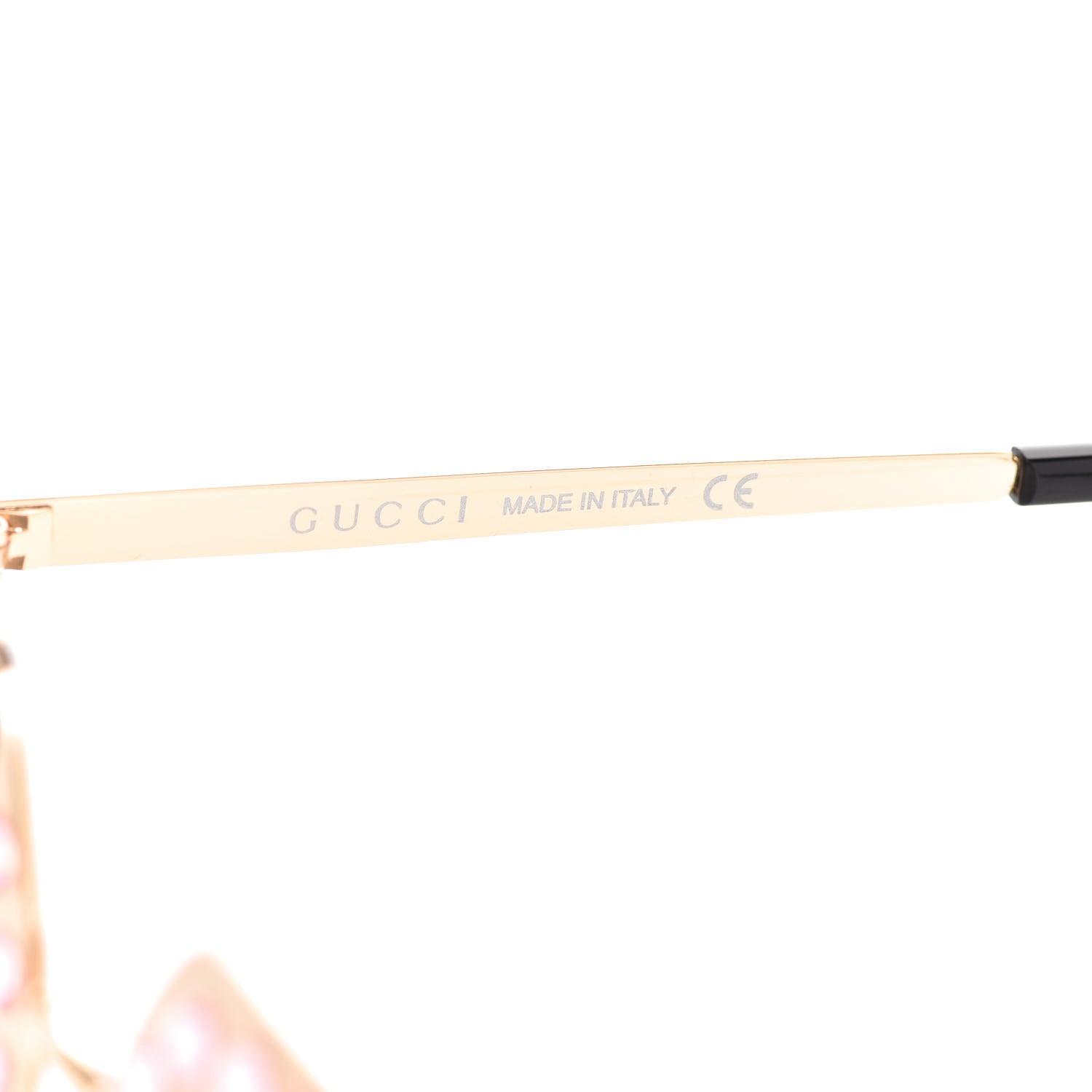 Gucci Metal Acetate Crystal Oversize GG0115S Sunglasses Rose Gold 6 of 8