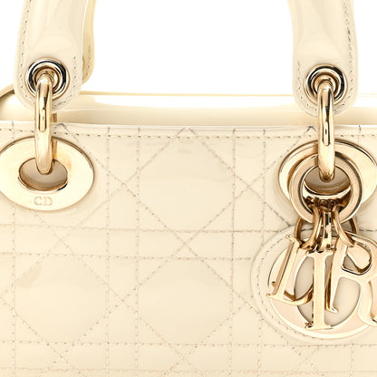 Christian Dior Patent Cannage Small Lady D-Joy White 7 of 10
