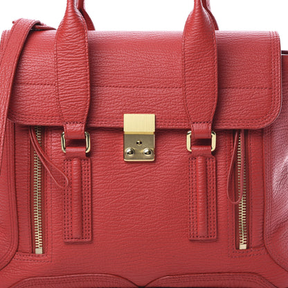 3.1 Phillip Lim 3.1 Textured Calfskin Medium Pashli Satchel Red 9 of 12