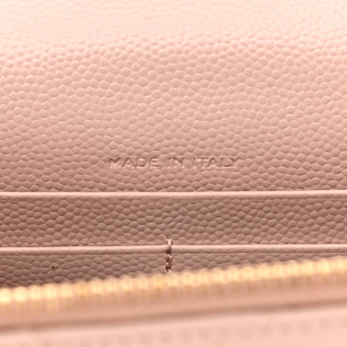 Grain De Poudre Matelasse Chevron Monogram Envelope Chain Wallet Pale Pink