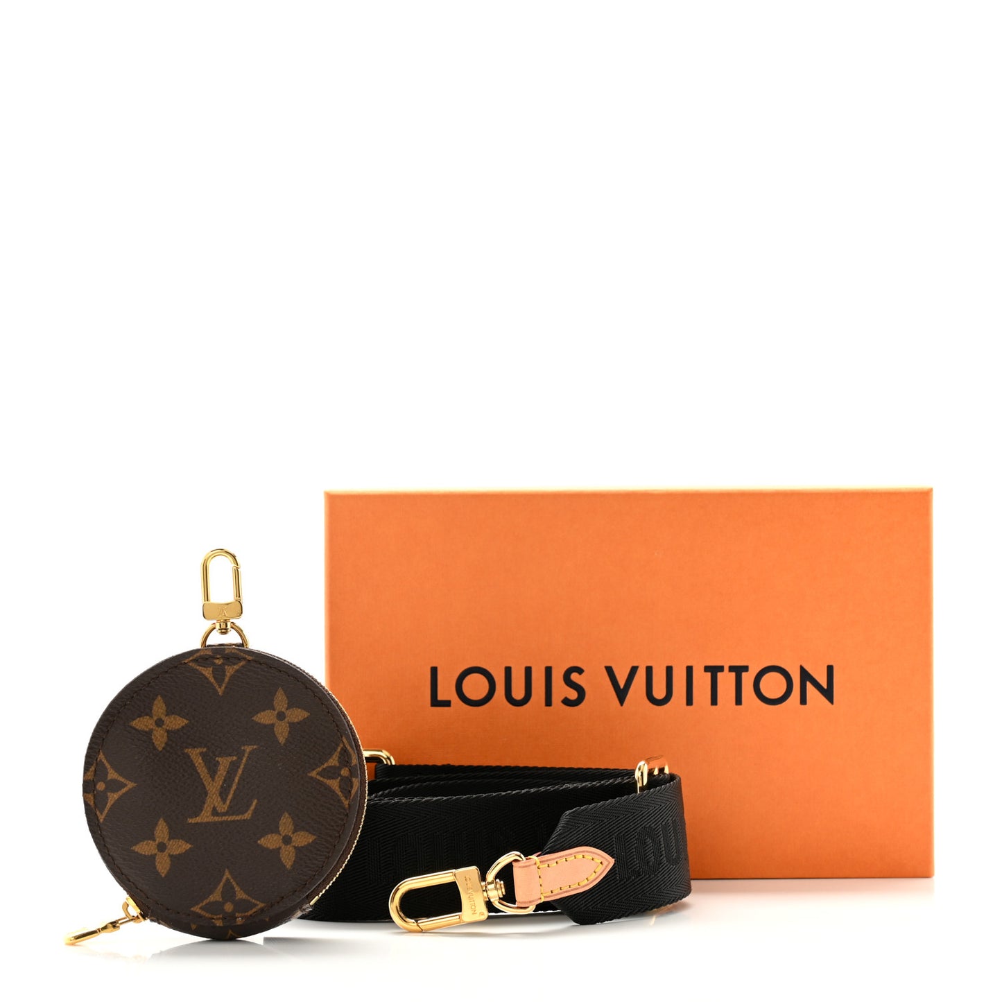 Monogram Multi Pochette Accessories Bandouliere Shoulder Strap Black