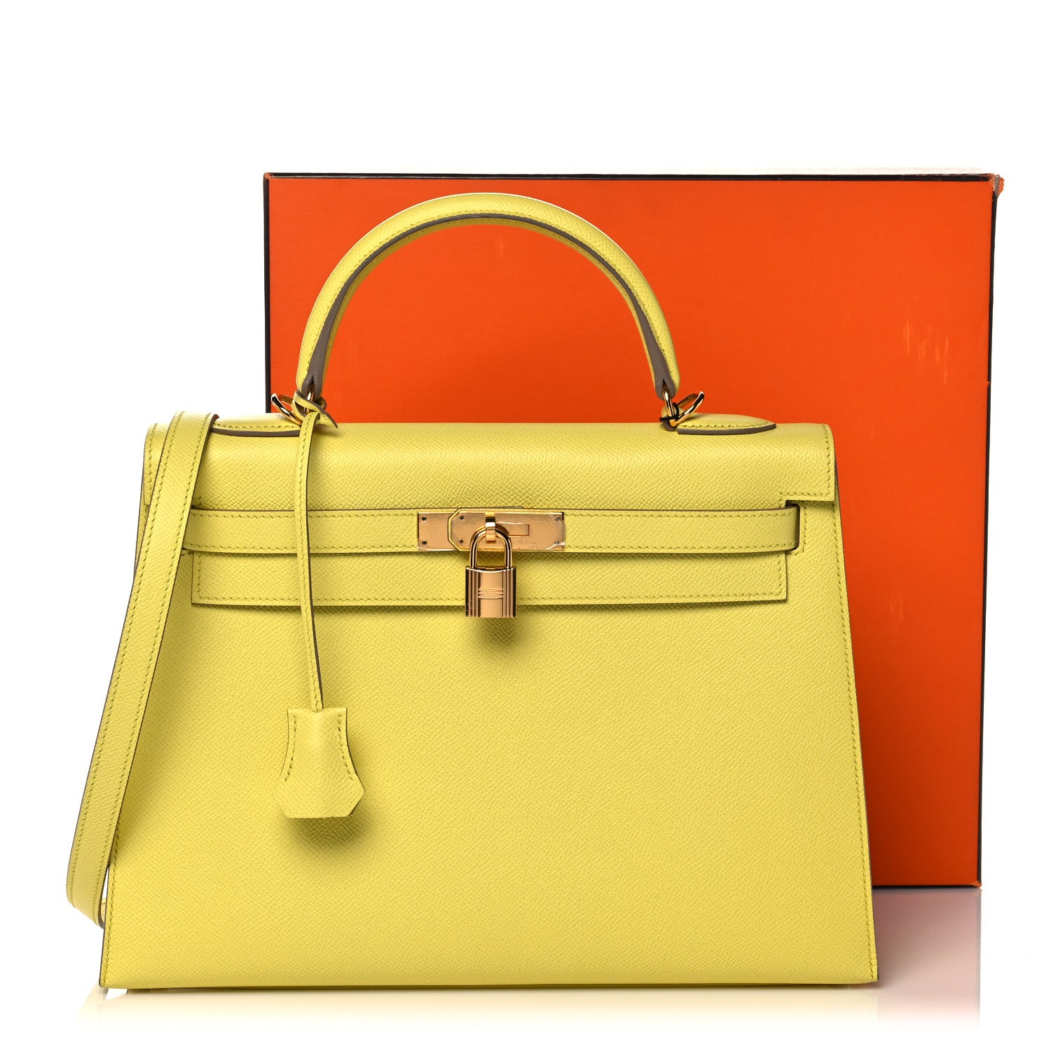 Hermes Epsom Kelly Sellier 32 Soufre 9 of 9