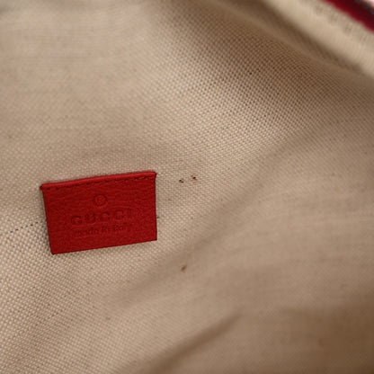 Gucci Grained Calfskin Small Logo Belt Bag Hibiscus Red 13 of 16