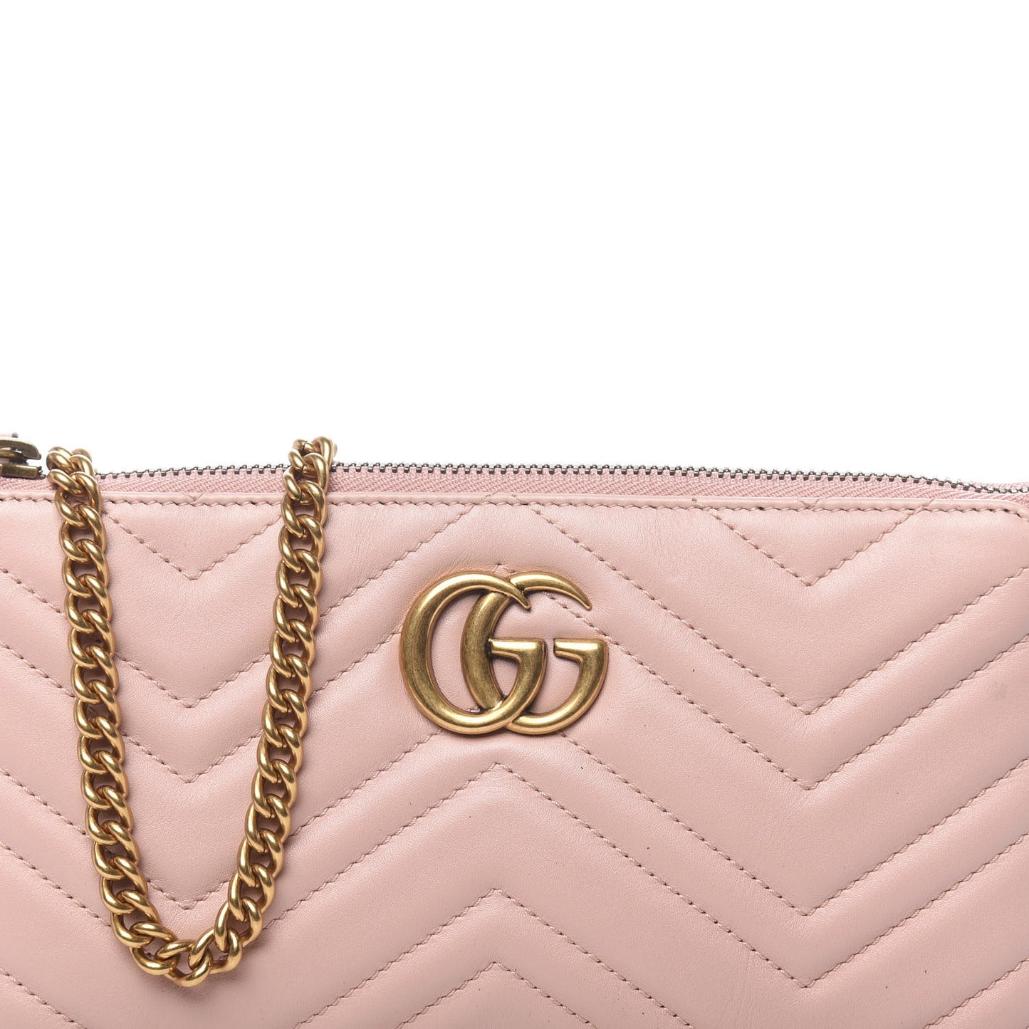 Calfskin Matelasse Mini GG Marmont Chain Bag Perfect Pink