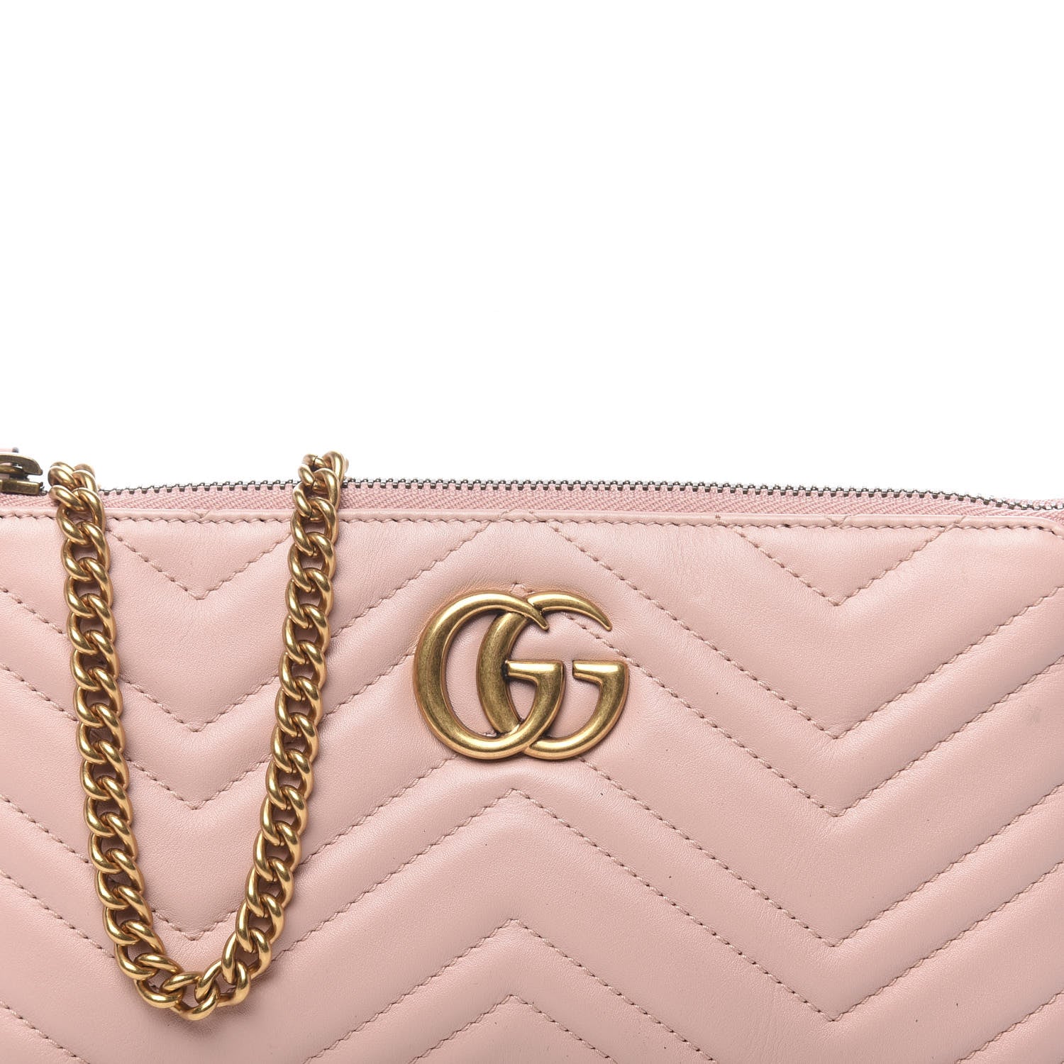 Gucci Calfskin Matelasse Mini GG Marmont Chain Bag Perfect Pink 11 of 11