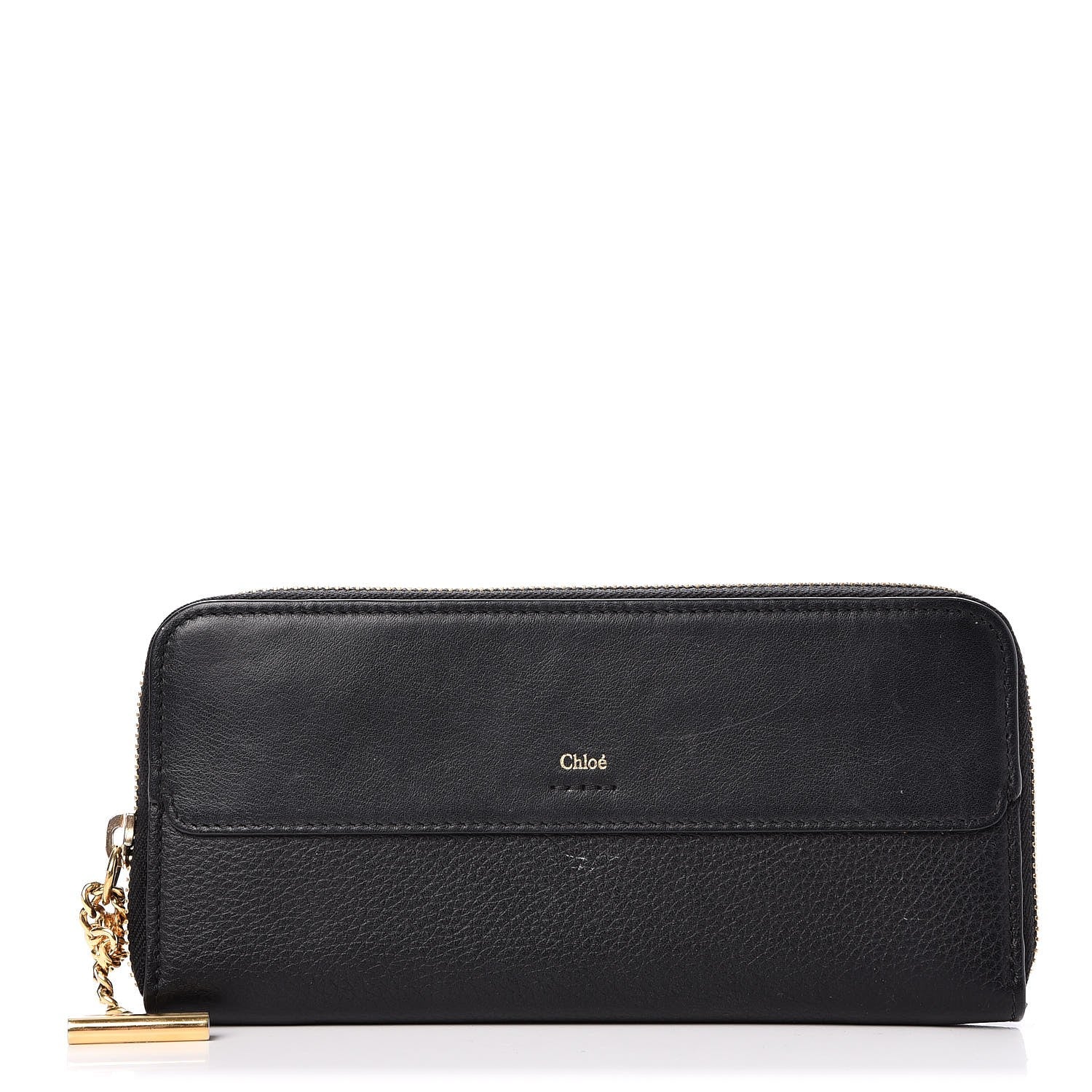 Chloe Grained Calfskin Joe Long Zip Around Wallet Black 1 of 11