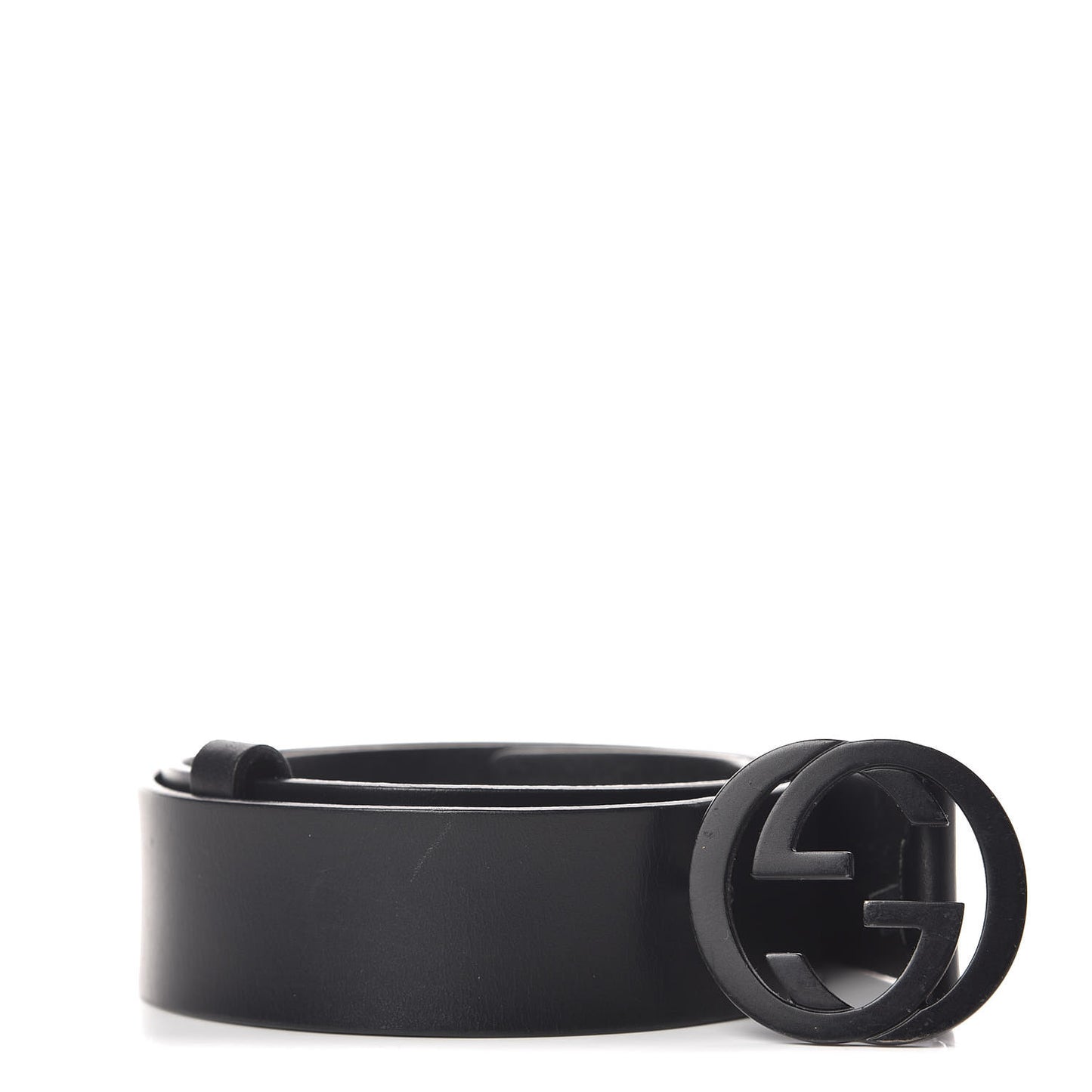 Selleria Calfskin Monochrome Interlocking G 37mm Belt 105 42 Black