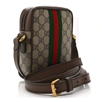 Gucci GG Supreme Monogram Web Mini Ophidia Messenger Brown 3 of 11