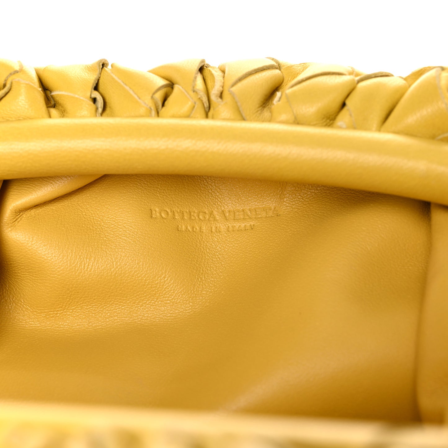 Nappa Intrecciato The Mini Pouch Buttercup