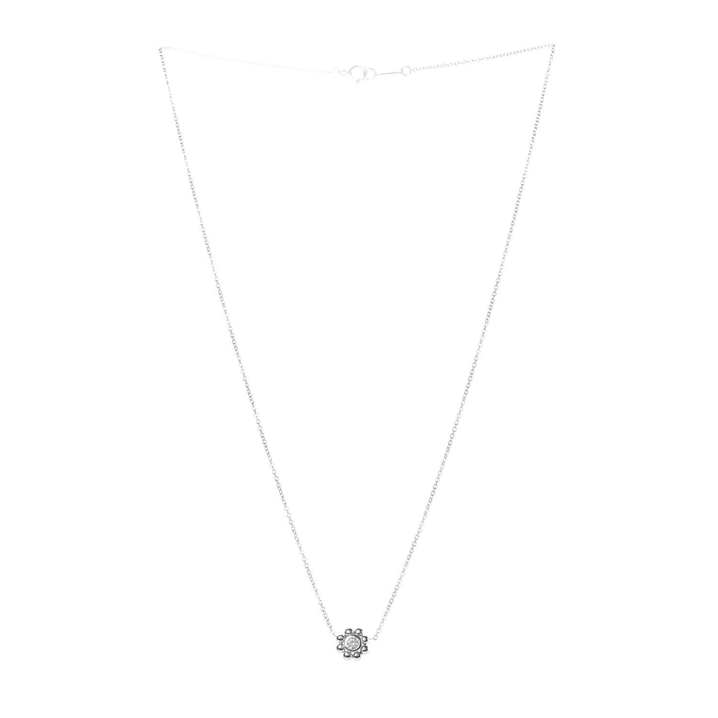 18K White Gold Diamond Paloma Picasso Jolie Flower Necklace