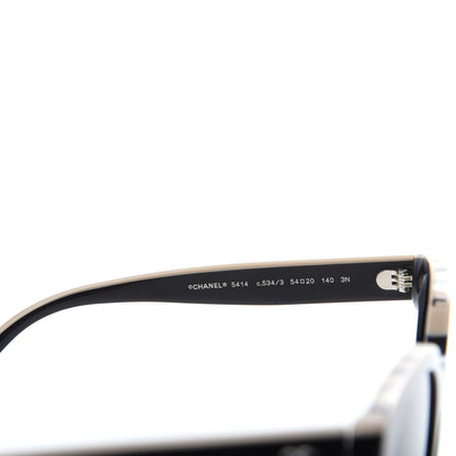 Chanel Acetate CC Butterfly Sunglasses 5414 Black Beige 5 of 9