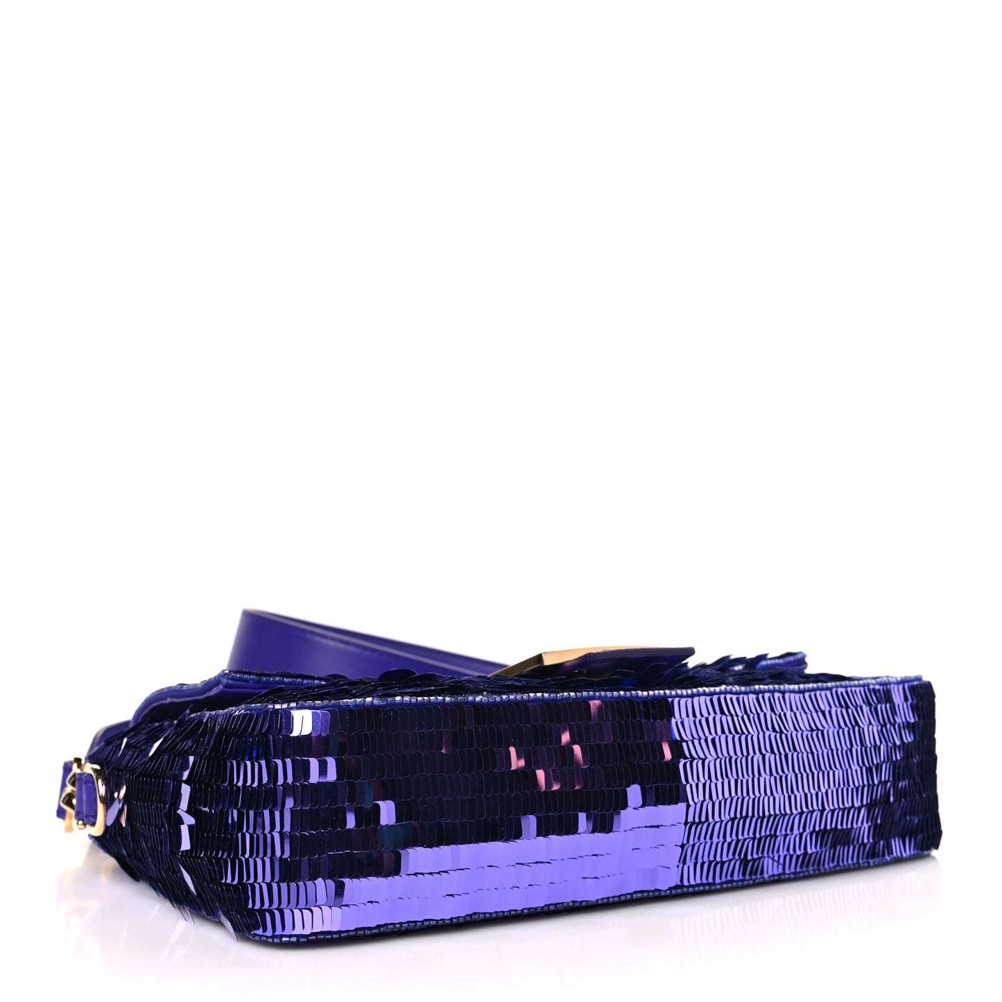 Sequin Paillettes Shiny Nappa Sex and the City Baguette Viola Purple Rain