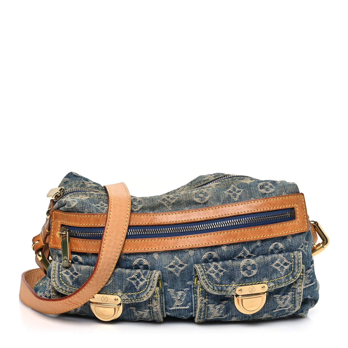 Monogram Denim Baggy PM Blue