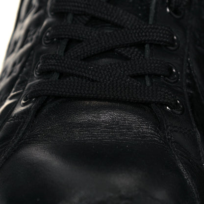 Louis Vuitton Calfskin Fur Monogram Medley High Top Sneakers 36 Black 9 of 9