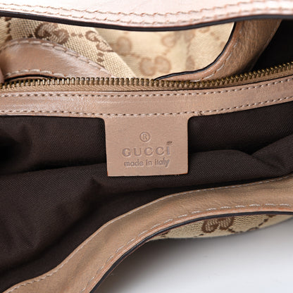 Gucci Monogram Large Jockey Hobo Beige 5 of 13