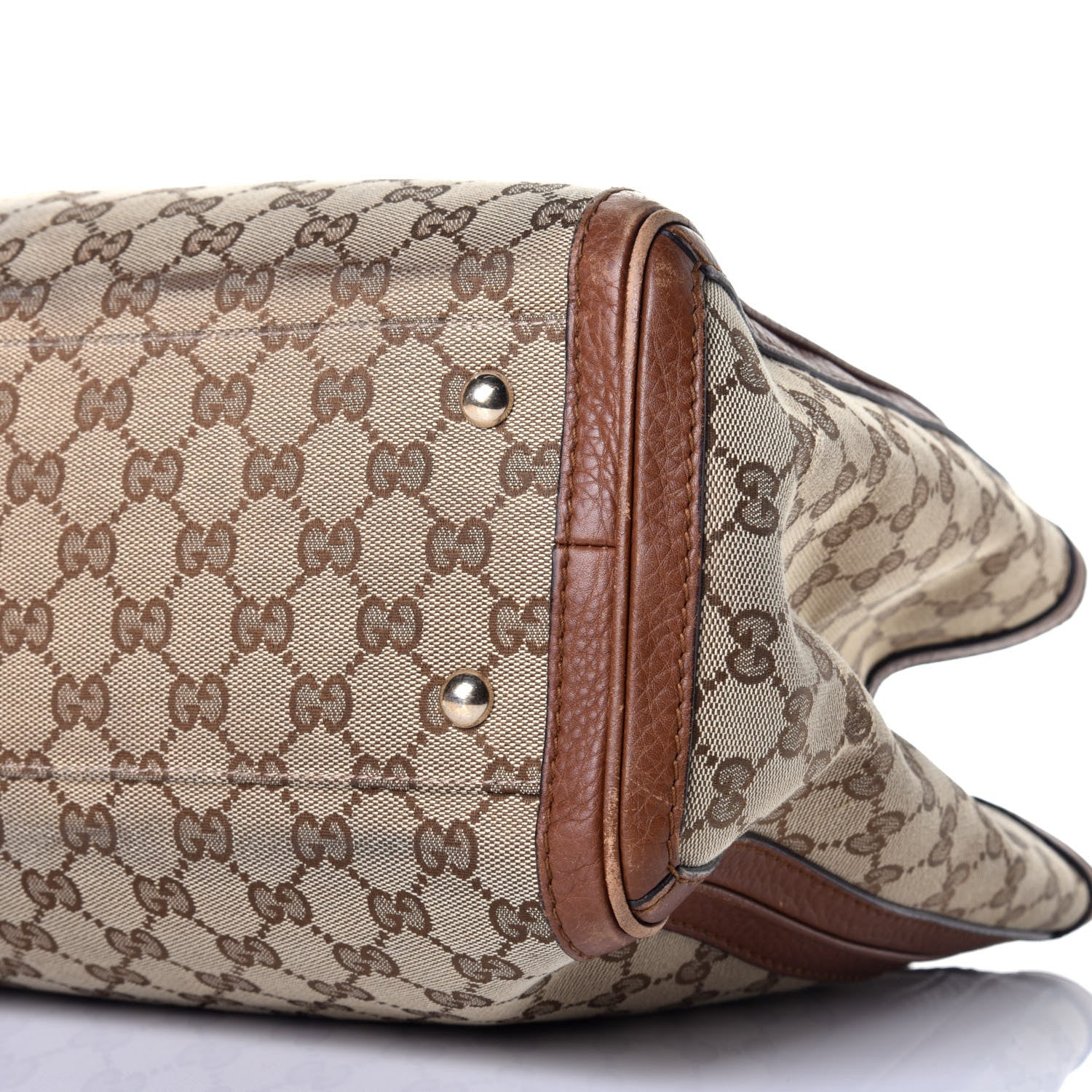 Gucci Monogram Cellarius Calfskin Medium Bella Tote Beige Ebony Cuir 9 of 11