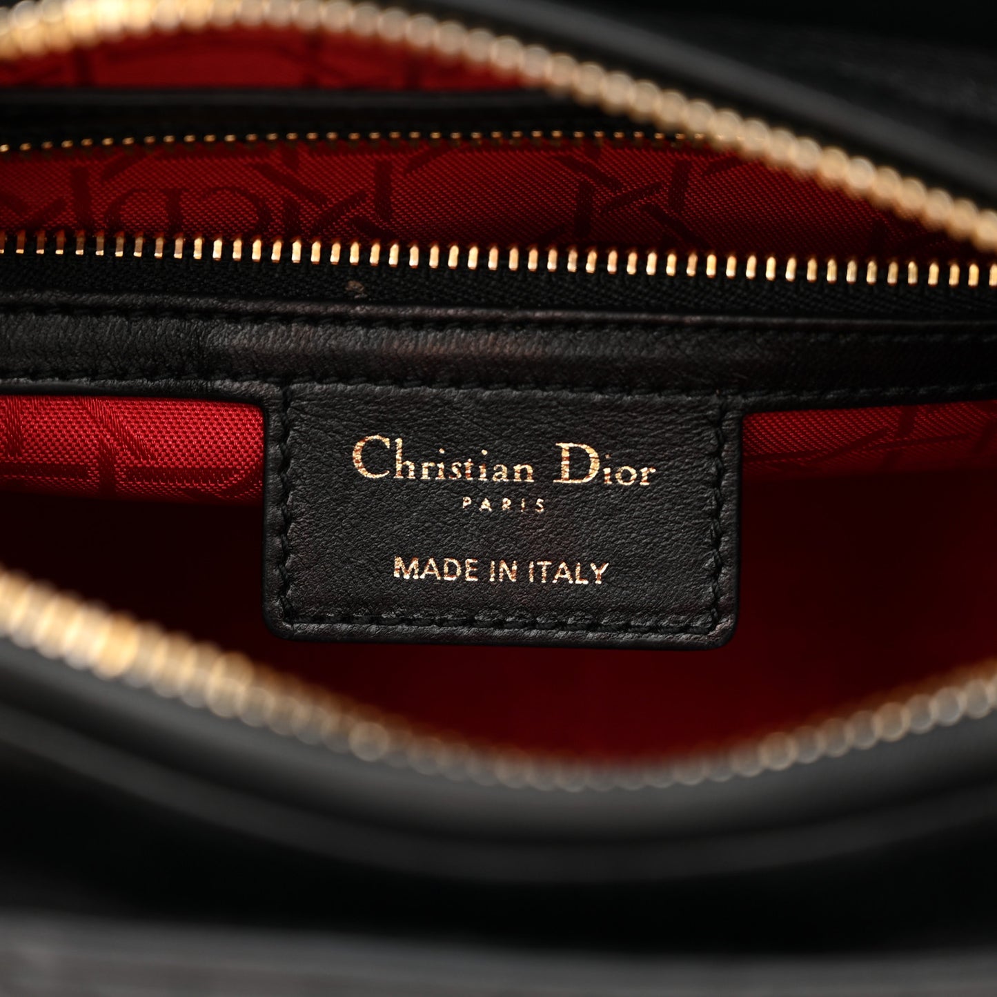 Lambskin Cannage Medium Lady Dior Black