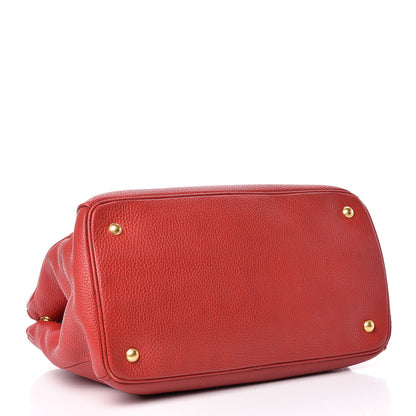 Prada Vitello Daino Tote Rosso 4 of 22